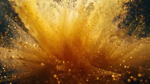 Dynamic Burst of Golden Particles in Slow Motion