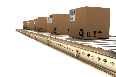 Transparent Conveyor with Multiple Boxes in Distribution Line - Download Free Stock Videos Pikwizard.com