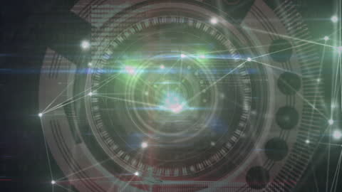 Futuristic Digital Eye with Data Connections