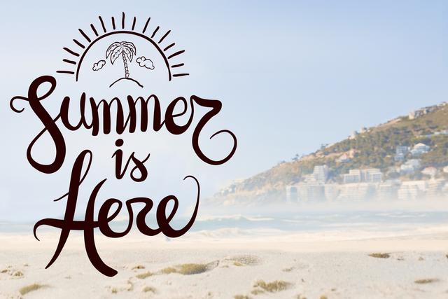 Digital composite of summer is here vector