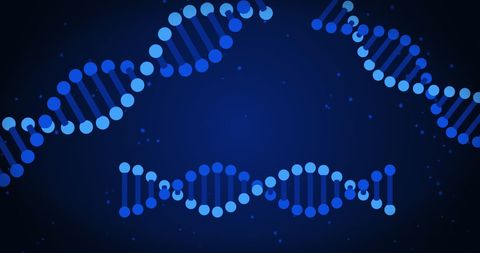 Abstract DNA Strands on Digital Blue Background - Download Free Stock Images Pikwizard.com