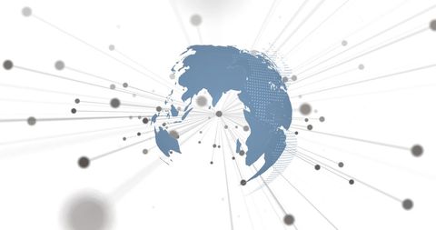 Global Networking Connections Over Spinning Earth - Download Free Stock Images Pikwizard.com