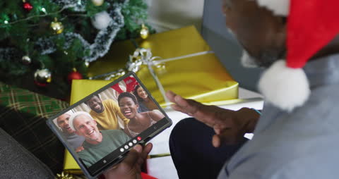 Celebrating Christmas with Virtual Video Call and Holiday Cheer