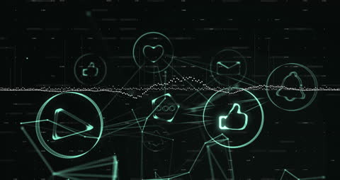 Futuristic Social Media Network Technology Animation