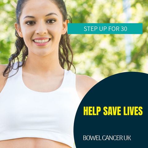 smiling woman promotes step up for 30 in charity campaign - Download Free Stock Templates Pikwizard.com