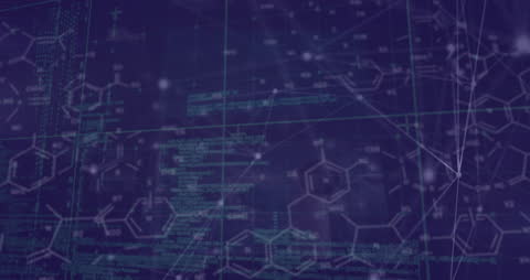 Abstract Digital Technology Landscape with Blue Data Processing