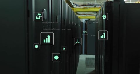 Eco Icons and Data Processing Over Computer Servers