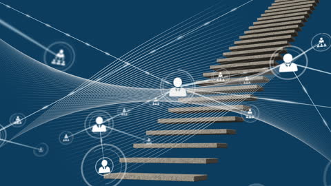 Digital Transformation and Networking Concept with Profile Icons