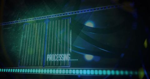 Digital data processing and global technology concept