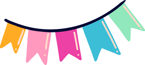 transparent flat design party banner with colorful pennant flags - Download Free Stock Videos Pikwizard.com