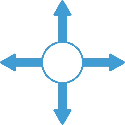 blue circle with arrows on transparent background - Download Free Stock Videos Pikwizard.com