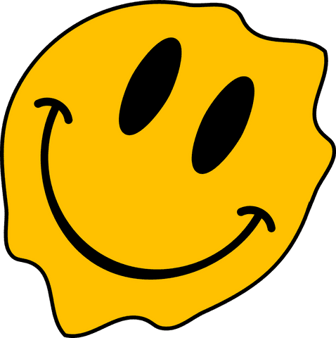 Abstract transparent smiling face minimal vector design