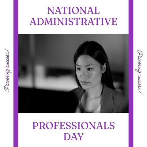 Asian Businesswoman Celebrating Administrative Professionals Day