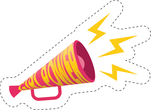 transparent digital illustration of girl power megaphone - Download Free Stock Videos Pikwizard.com