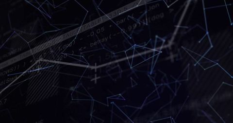 Futuristic Abstract Digital Network with Data Codes