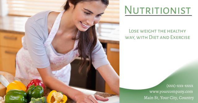 Nutritionist in Bright Kitchen Preparing Healthy Meal - Download Free Stock Templates Pikwizard.com