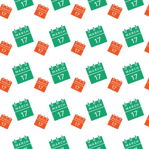 Seamless Transparent Pattern with 17 March Cards Design - Download Free Stock Videos Pikwizard.com