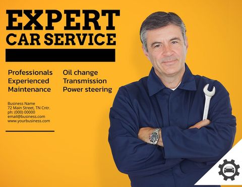 Confident Mechanic Ensuring Reliable Car Service - Download Free Stock Templates Pikwizard.com
