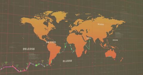 Global Fintech Data Analysis Over Dynamic World Map - Download Free Stock Images Pikwizard.com