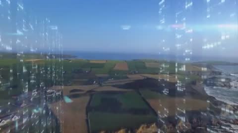 This visual combines digital technology with an aerial farmland view creating a futuristic juxtaposition. Perfect for articles discussing the rapidly changing landscapes due to urbanization or technology innovation. Suitable for presentations on virtual reality applications in agriculture and architecture. Engaging visual for use in technology and environment-themed websites.