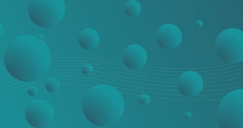 hypnotic teal spheres with wave motions - Download Free Stock Images Pikwizard.com