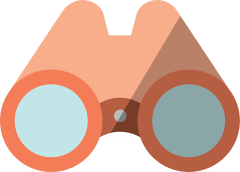 transparent vector illustration of orange binoculars - Download Free Stock Videos Pikwizard.com
