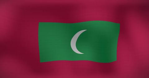 Waving Flag of the Maldives Symbol of National Pride - Download Free Stock Images Pikwizard.com