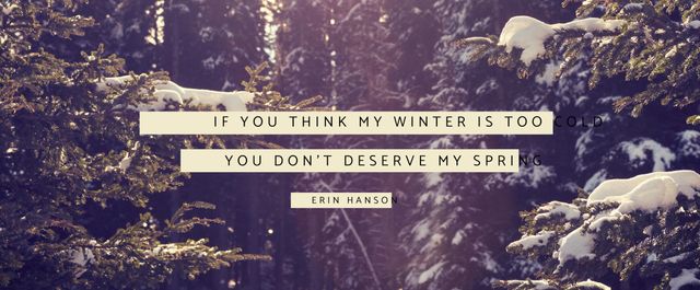 Inspirational Quote on Winter Landscape with Snowy Trees - Download Free Stock Templates Pikwizard.com