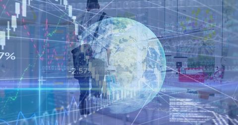 Global Business Innovation with Technology and Data Integration - Download Free Stock Images Pikwizard.com