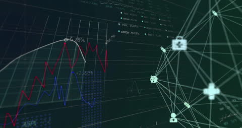 Futuristic Global Healthcare and Market Data Concepts