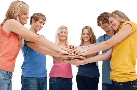 transparent teamwork and unity with friends huddle - Download Free Stock Videos Pikwizard.com