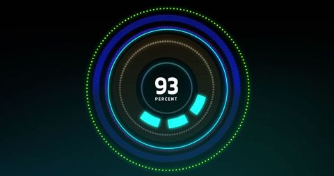 Futuristic Circular Loading Indicator with Bright Neon Glow - Download Free Stock Images Pikwizard.com