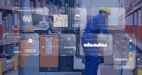 Digital Transformation in Warehouse Logistics - Download Free Stock Images Pikwizard.com