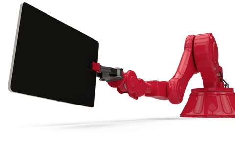 Robotic Arm Holding Tablet on Transparent Background - Download Free Stock Videos Pikwizard.com