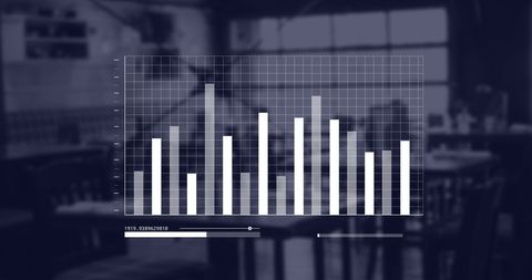 Business Data Analysis Overlaid on Blurred Office Background - Download Free Stock Images Pikwizard.com