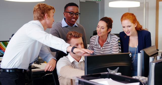 Diverse Business Team Working Together in Modern Office - Download Free Stock Photos Pikwizard.com