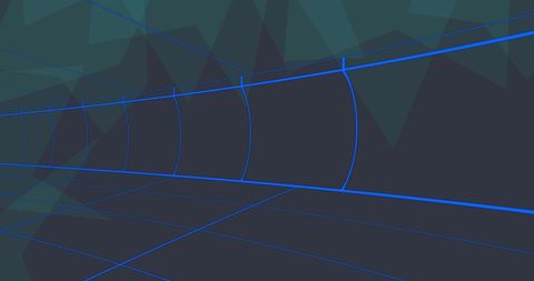 Abstract Blue Grid on Geometric Green Patterned Background