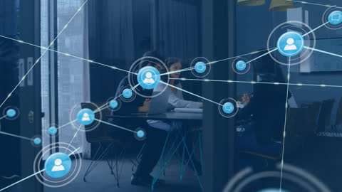 Global Business Networking Concept with Digital Icons