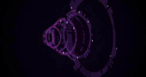 Futuristic Digital Interface with Moving Circle Designs - Download Free Stock Images Pikwizard.com