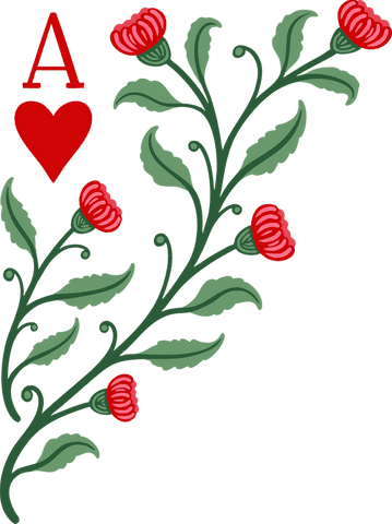 transparent floral vine and red heart ace symbol illustration - Download Free Stock Videos Pikwizard.com