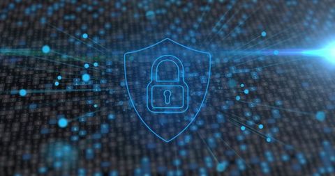 Digital Security Concept with Network Connectivity