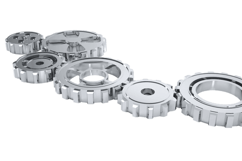 Silver Cogs Arranged on Transparent Background for Industrial Design - Download Free Stock Videos Pikwizard.com