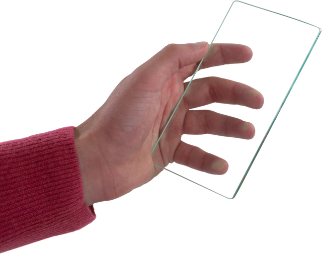 Man Holding Transparent Glass Mobile Phone Concept Isolated On White - Download Free Stock Videos Pikwizard.com