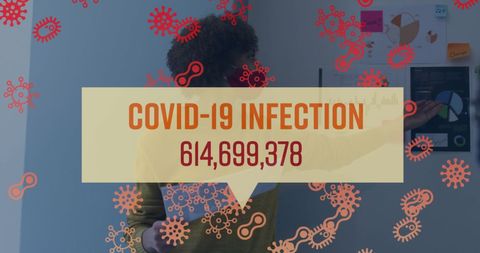 COVID-19 Infection Count on Office Illustration