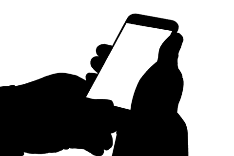 silhouette of hands holding smartphone on transparent background - Download Free Stock Videos Pikwizard.com