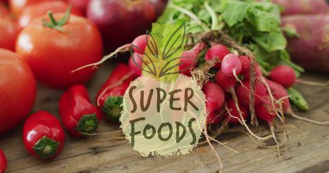 Healthy Fresh Vegetables Highlighting Superfoods on Wooden Board - Download Free Stock Images Pikwizard.com