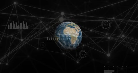 Digital Network Connections Over Planet Earth - Download Free Stock Images Pikwizard.com