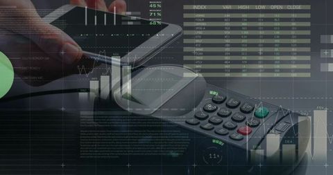 Contactless mobile payment with digital data visualization