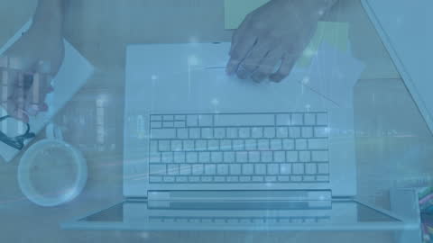 Businessman Working with Laptop Offers World Financial Insights