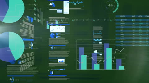 Digital Data Visualization Over Cityscape Background